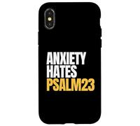 Anxiety Hates Psalm 23 Bible Verse to Memorize by Heart Coque pour iPhone X/XS
