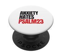 Anxiety Hates Psalm 23 Bible Verse to Memorize by Heart PopSockets PopGrip Adhésif