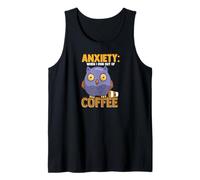 Anxiety: When I Run Out of Coffee, Owl & Coffee Funny Humor Débardeur