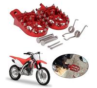 AnXin Dirt Bike Foot Pegs Motorcycle Footpegs Foot Pedals Rests CNC For CRF 110 CRF110F 2013-2024 CRF125F 2014-2024 Dirt Pit Bike Red