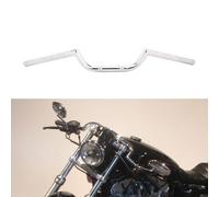AnXin Guidon de Moto 7/8" 22 mm Haut Universel pour Cafe Race Bobber Motocross Dirt Pit Bike ATV Ebike Mini Bike Argent