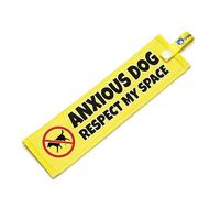Anxious Dog - Respect My Space - Panneau d'avertissement réactif et nerveux - Manchon pour chien - Haute visibilité - Aide au dressage étanche avec fermeture à pression (pas de panneau pour chiens)