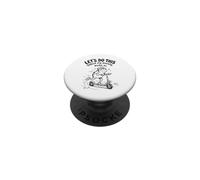Anxious Frog Scooter Rider Humour Graphic PopSockets PopGrip Adhésif