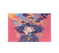 Anxious Girl - Puzzle familial bordeaux pour femmes et hommes, 500 pièces