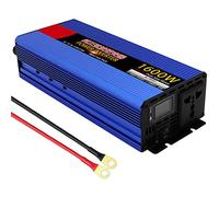ANXYYDS 1200W/1600W/2000W/2500W/3000W/4000W/5000W/6000W/8000W Convertisseur Pur Sinus DC 12V/24V/48V/60V/72V à AC 110V/230V Onduleur Transformateur - Prise de Courant Alternatif,1600W-12Vto220V