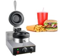 ANXYYDS 1300W Électrique Burger Gaufrier, Burger Machine en Acier Inoxydable Crème Glacée Gaufrier Baker Machine Ménage Gaufrier Cone Maker for Gaufres Burger A