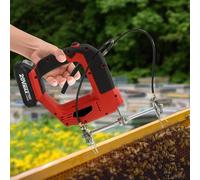 ANXYYDS Apiculteur électrique, secoueur d'abeilles électrique portatif sans balais, Clip pour Cadre d'apiculture, Outil d'apiculteur sans Fil Rechargeable Red-2battery