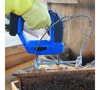 ANXYYDS Apiculteur électrique, secoueur d'abeilles électrique portatif sans balais, Clip pour Cadre d'apiculture, Outil d'apiculteur sans Fil Rechargeable Blue-2battery