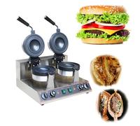 ANXYYDS Électrique Burger Gaufrier, Burger Machine en Acier Inoxydable Crème Glacée Gaufrier Baker Machine Ménage Gaufrier Cone Maker for Gaufres Burger B