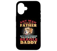 Any Man Can Be A Father Beagle Daddy Funny Dog Lover Coque pour iPhone 16