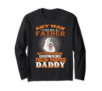 Any Man Can Be A Father English Sheepdog Daddy Funny Dog Dad Manche Longue