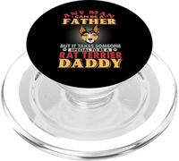 Any Man Can Be A Father Rat Terrier Daddy Funny Dog Lover PopSockets PopGrip pour MagSafe