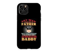 Any Man Can Be A Father Schnauzer Dog Daddy Funny Dog Lover Coque pour iPhone 11 Pro