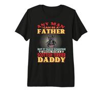 Any Man Can Be A Father Scottish Terrier Daddy Dog Lover T-Shirt Haut de Gamme