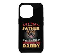 Any Man Can Be A Father Staffordshire Bull Terrier Daddy Dog Coque pour iPhone 13 Pro