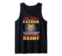 Any Man Can Be A Father Welsh Terrier Daddy Funny Dog Lover Débardeur