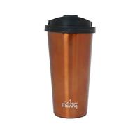 Any Morning Tasse de voyage isotherme en acier inoxydable pour boissons chaudes et froides, étanche et anti-déversement, 500 ml, cuivre