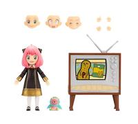 Jazwares Figurine Anya Forger 16,5 cm – Visages interchangeables, mains permutables, peluche, poste TV