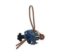 Anya Hindmarch - Stabilo Boss Leather Keyring - Femme - Accessoires - Bleu - Taille: ONE Size