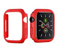 Anybase Coque de Protection Rigide en Polycarbonate pour Apple Watch 41 mm Series 8/9/SE 2 - Coque arrière Transparente Ultra Fine - Rouge