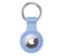 Anybase Coque pour Airtag, Coque en Silicone Ultra légère pour Air Tags avec Anneau Porte-clés Anti-Perte - Bleu Clair