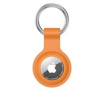 Anybase Coque pour Airtag, Coque en Silicone Ultra légère pour Air Tags avec Anneau Porte-clés Anti-Perte - Marron