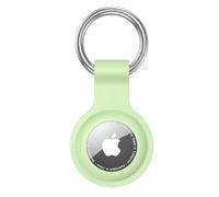 Anybase Coque pour Airtag, Coque en Silicone Ultra légère pour Air Tags avec Anneau Porte-clés Anti-Perte - Bleu Sarcelle