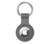 Anybase Coque pour Airtag, Coque en Silicone Ultra légère pour Air Tags avec Anneau Porte-clés Anti-Perte - Gris foncé