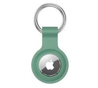 Anybase Coque pour Airtag, Coque en Silicone Ultra légère pour Air Tags avec Anneau Porte-clés Anti-Perte - Vert foncé