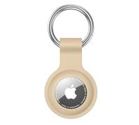 Anybase Coque pour Airtag, Coque en Silicone Ultra légère pour Air Tags avec Porte-clés Anti-Perte - Accessoire Couleur thé au Lait