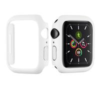 Anybase Coque rigide en polycarbonate pour Apple Watch 41 mm Series 8/9/SE 2 - Ultra fine - Arrière ouvert - Protection transparente - Blanc