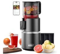 Anybear 350W Centrifugeuse Extracteur de jus à Froid avec goulotte large de 124 mm | Pressoir à double système de pressage lent pour fruits & légumes entiers | Matériau Tritan sans BPA