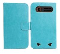 Anybird Bleu PU Cuir Housse Coque Etui Couverture Protecteur Cas Portefeuille Flip Case Cover pour Gigaset GLX8 Plus 2.4"