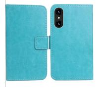 Anybird Bleu PU Cuir Housse Coque Etui Couverture Protecteur Cas Portefeuille Flip Case Cover pour Logicom Comet 6.51"