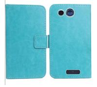 Anybird Bleu PU Cuir Housse Coque Etui Couverture Protecteur Cas Portefeuille Flip Case Cover pour Panasonic KX TU110 1.77"