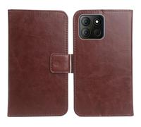 Anybird Brun PU Cuir Housse Coque Etui Couverture Protecteur Cas Portefeuille Flip Case Cover pour Aligator S6600 Duo 6.6"