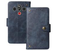 Anybird Flip Bleu Retro Cuir Housse Magnétique Téléphone Coque pour MyPhone Halo 4 LTE/Halo 4 Plus LTE 3.5" Étui Cas Couverture Protecteur Case Cover