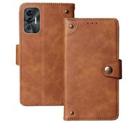 Anybird Flip Brun Retro Cuir Housse Magnétique Téléphone Coque pour Thomson Origin 679 Lagoon/Thomson Origin 679 Onyx 6.79" Étui Cas Couverture Protecteur Case Cover