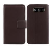 Anybird Flip Brun Veritable Cuir Housse Magnétique Téléphone Coque pour Emporia Euphoria V50 2.4" Étui Cas Protecteur Case Portefeuille Cover