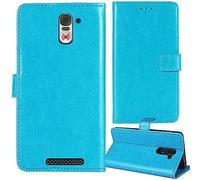 Anybird Flip Cuir Housse Magnétique Téléphone Coque pour Swissvoice S510 M / S510 C/Amplicomms M510-C / M510-M 5" Étui Cas Couverture Protecteur Case Portefeuille Cover Business Wallet (Bleu)
