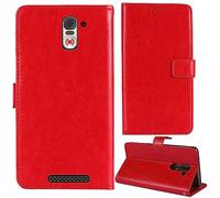 Anybird Flip Cuir Housse Magnétique Téléphone Coque pour Swissvoice S510 M / S510 C/Amplicomms M510-C / M510-M 5" Étui Cas Couverture Protecteur Case Portefeuille Cover Business Wallet (Rouge)