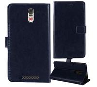 Anybird Flip Cuir Housse Magnétique Téléphone Coque pour Swissvoice S510 M / S510 C/Amplicomms M510-C / M510-M 5" Étui Cas Couverture Protecteur Case Portefeuille Cover Business Wallet (Bleu Fonce)