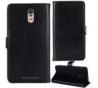 Anybird Flip Cuir Housse Magnétique Téléphone Coque pour Swissvoice S510 M / S510 C/Amplicomms M510-C / M510-M 5" Étui Cas Couverture Protecteur Case Portefeuille Cover Business Wallet (Noir)