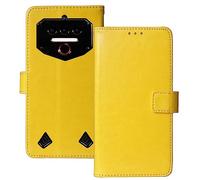 Anybird Flip Cuir Housse Magnétique Téléphone Coque TPU Silicone pour Oukitel WP23 / Oukitel WP23 Pro/Oukitel WP23 Plus 6.52" Étui Cas Protecteur Case Portefeuille Cover Business Wallet (Jaune)