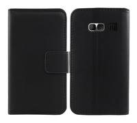 Anybird Flip Noir Premium Veritable Cuir Housse Magnétique Téléphone Coque pour Beghelli SLV11 1.77" Étui Cas Couverture Protecteur Case Portefeuille Cover