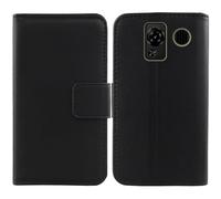 Anybird Flip Noir Veritable Cuir Housse Magnétique Téléphone Coque pour SPC Talk 2 / Talk 2 GO 1.77" Étui Cas Protecteur Case Portefeuille Cover