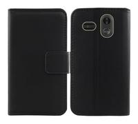 Anybird Flip Noir Veritable Cuir Housse Magnétique Téléphone Coque pour Trevi Max 24 Nero 2.2" Étui Cas Protecteur Case Portefeuille Cover