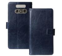 Anybird Flip Premium Cuir Housse Magnétique Téléphone Coque pour Beafon Model SL280 Pro LTE 4G 2" Étui Cas Couverture Protecteur Case Portefeuille Cover Business Wallet (Bleu Fonce)