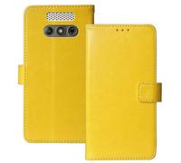 Anybird Flip Premium Cuir Housse Magnétique Téléphone Coque pour Beafon Model SL280 Pro LTE 4G 2" Étui Cas Couverture Protecteur Case Portefeuille Cover Business Wallet (Jaune)