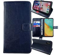 Anybird Flip Premium Cuir Housse Magnétique Téléphone Coque pour Bluebird EF551 5.5" Étui Cas Couverture Protecteur Case Portefeuille Cover Business Wallet (Bleu Fonce)